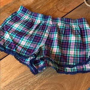 Victoria secret sleep plaid sleep short xs